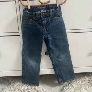 Lands End fleece lined warm Kids Blue Jeans.